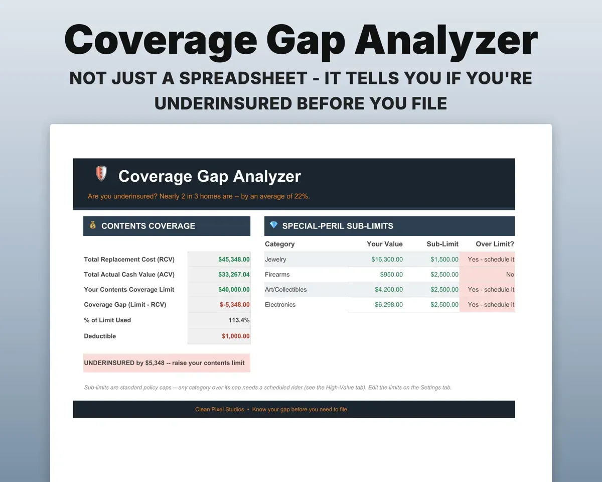 Home Inventory Spreadsheet preview 5