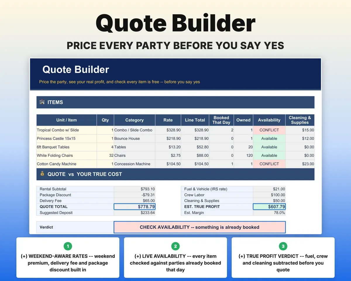 Bounce House Business Tracker preview 5