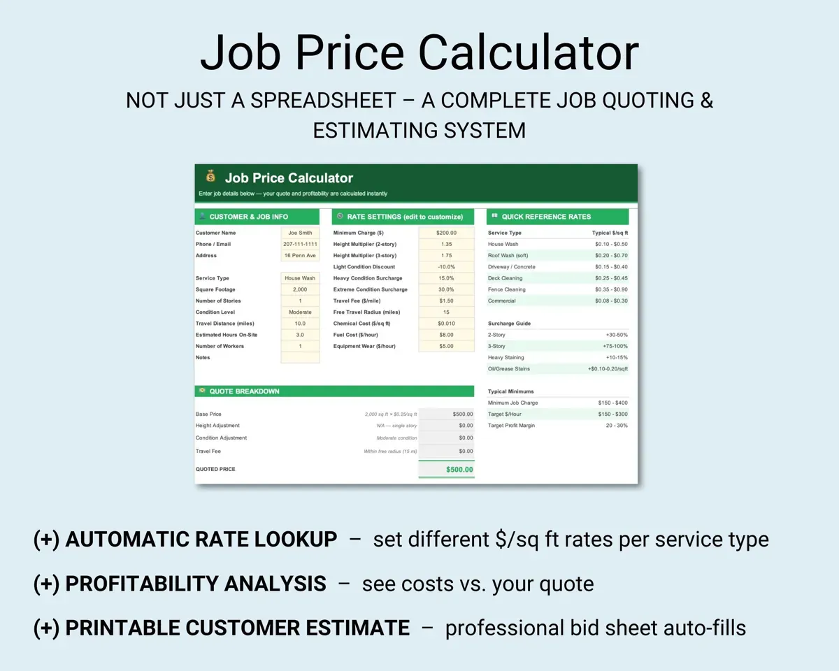 Pressure Washing Business Tracker preview 5