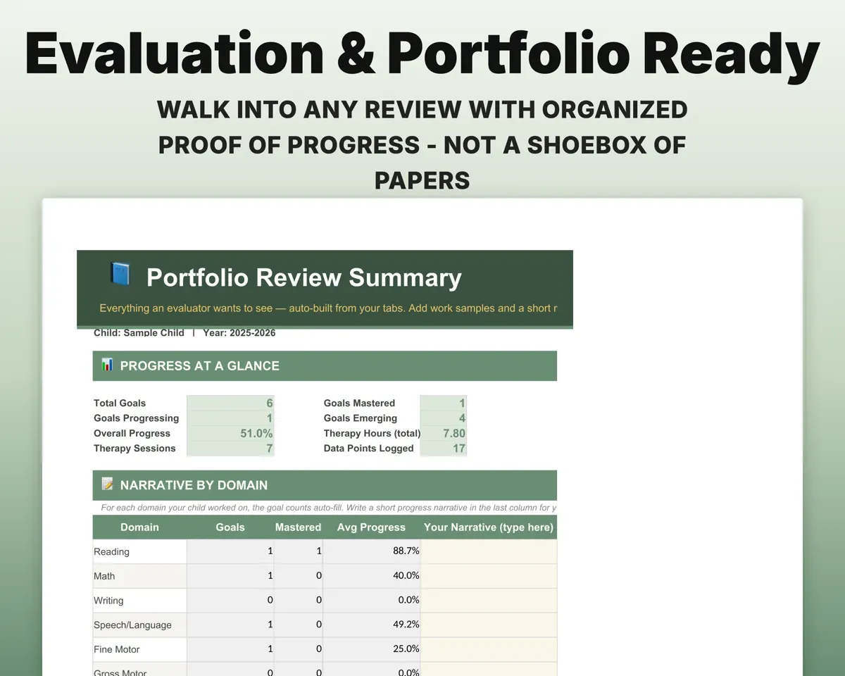 IEP Goal Tracker for Homeschool preview 6