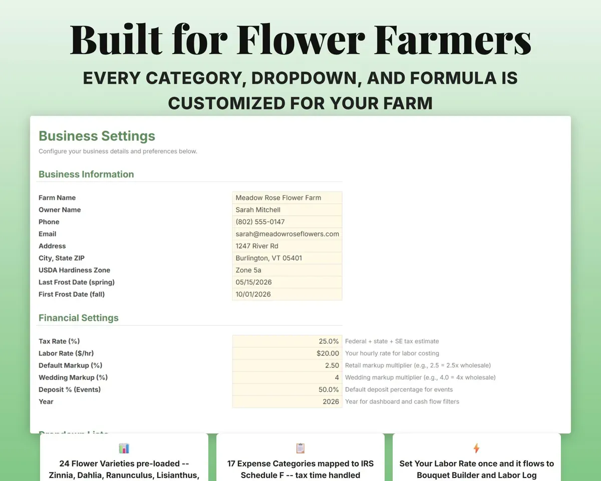 Cut Flower Farm Tracker preview 6