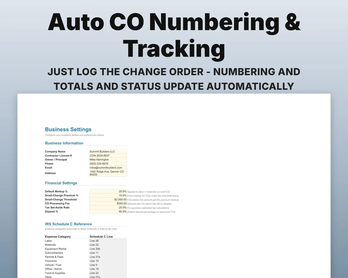 Construction Change Order Template preview 6