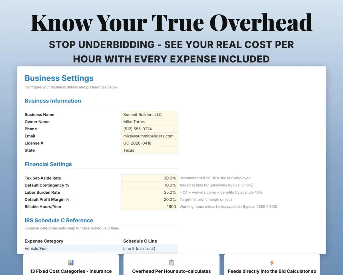 Job Costing & Bid Calculator for Contractors preview 6