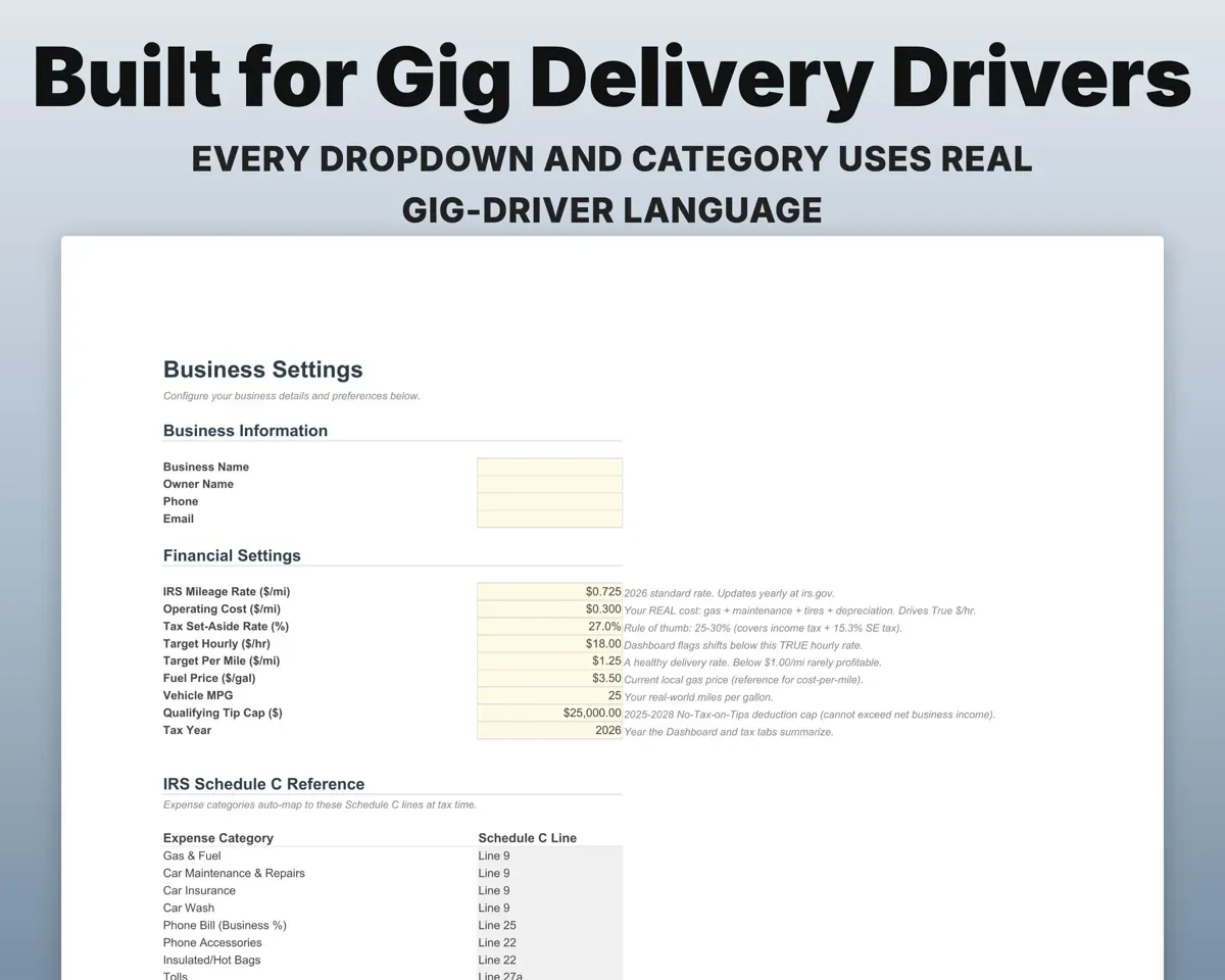 Delivery Driver Log Spreadsheet preview 6