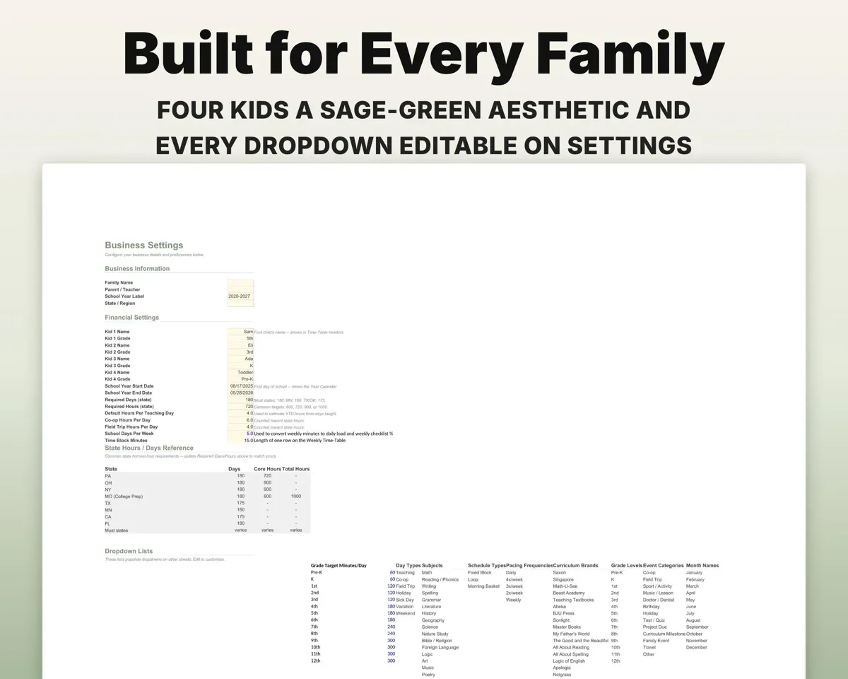 Homeschool Schedule Planner preview 6
