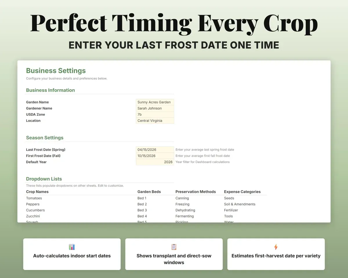 Garden Harvest Tracker Spreadsheet preview 6