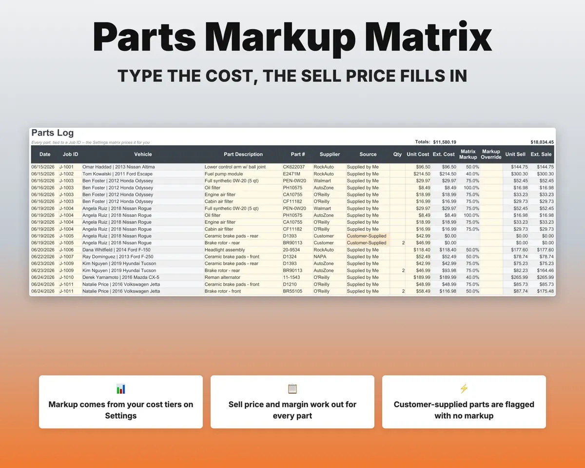 Mobile Mechanic Business Tracker preview 6