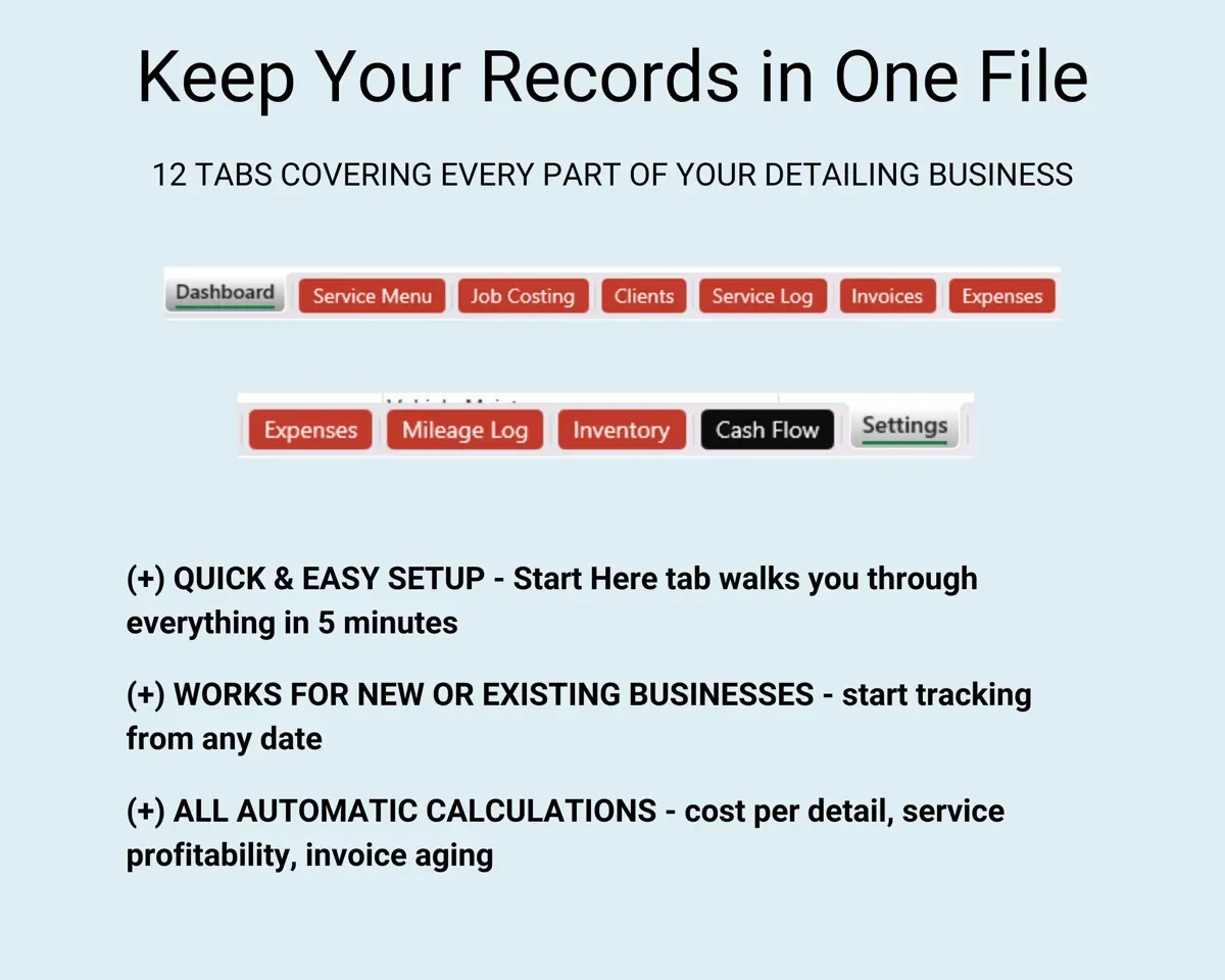 Auto Detailing Business Tracker preview 7