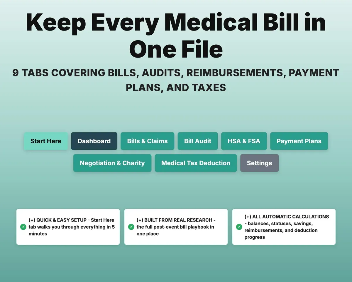 Medical Bills Tracker Spreadsheet preview 7