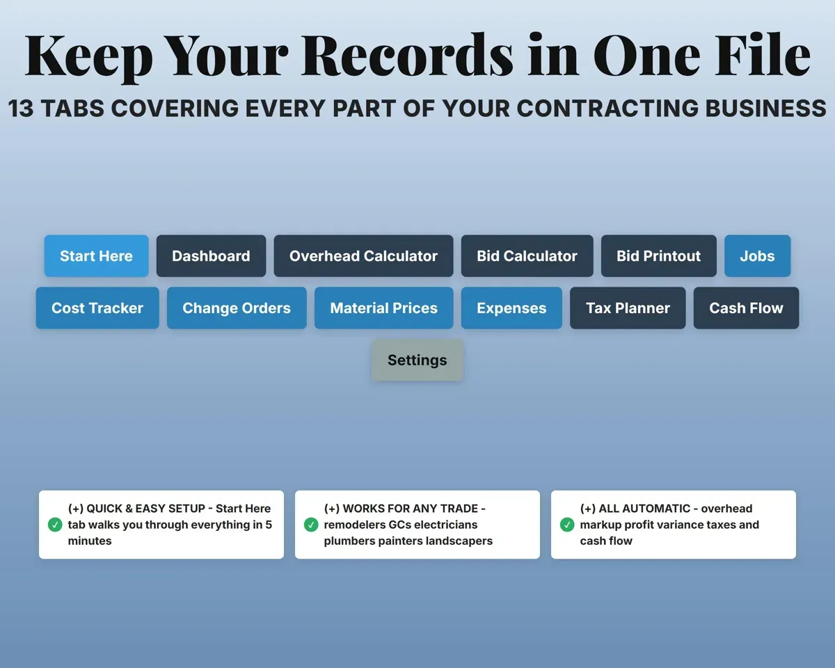 Job Costing & Bid Calculator for Contractors preview 7