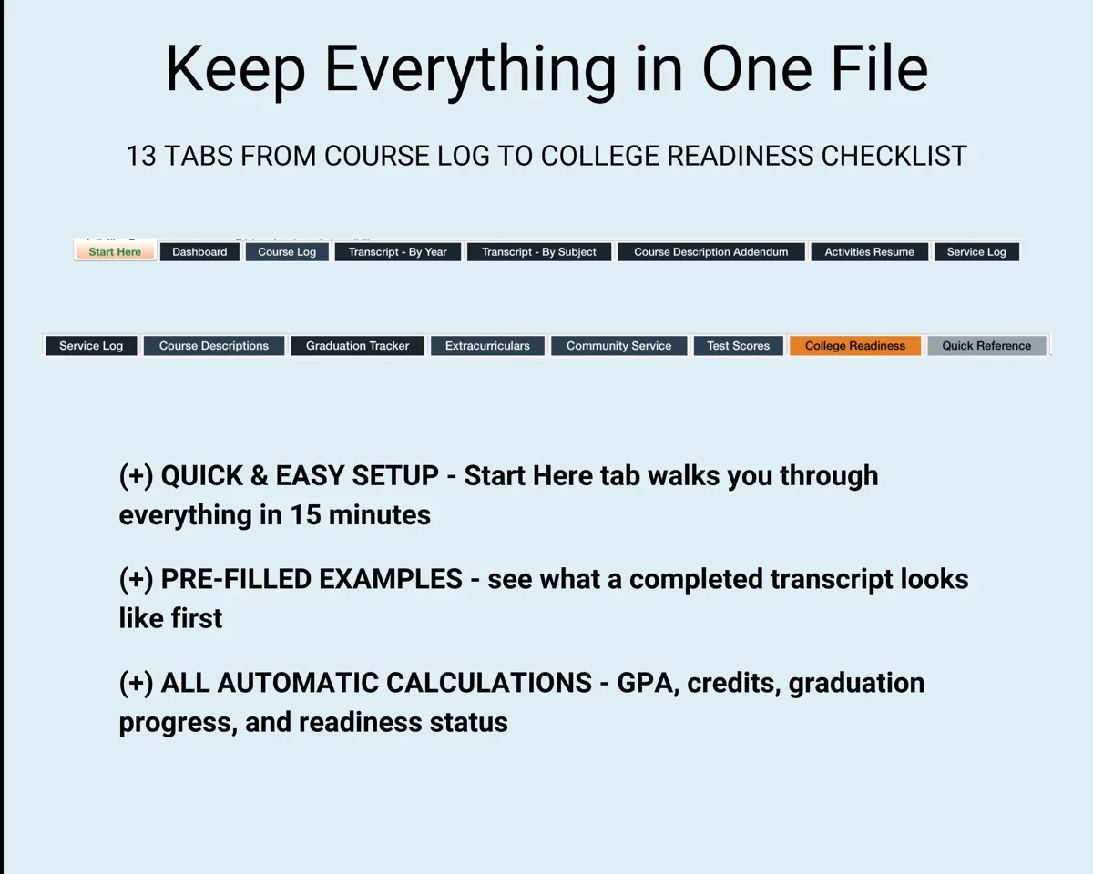 Homeschool Transcript Template preview 7