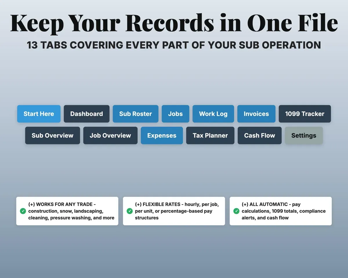 Subcontractor Management Tracker preview 7
