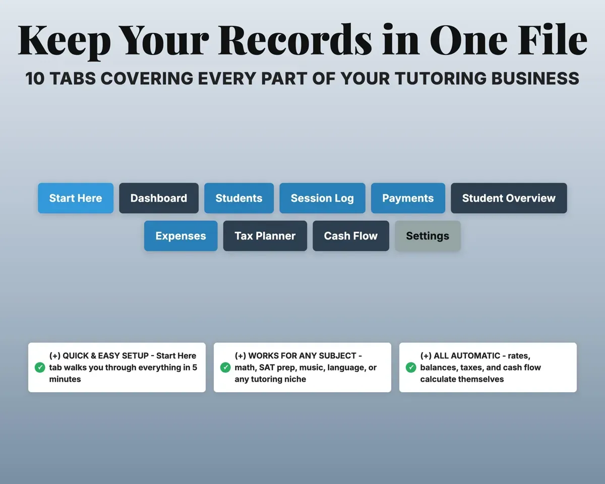 Tutoring Business Tracker preview 7