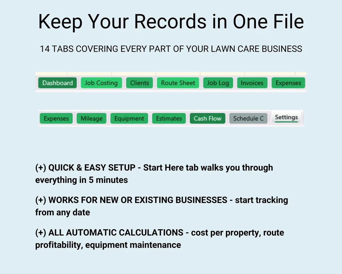 Lawn Care Business Tracker preview 7