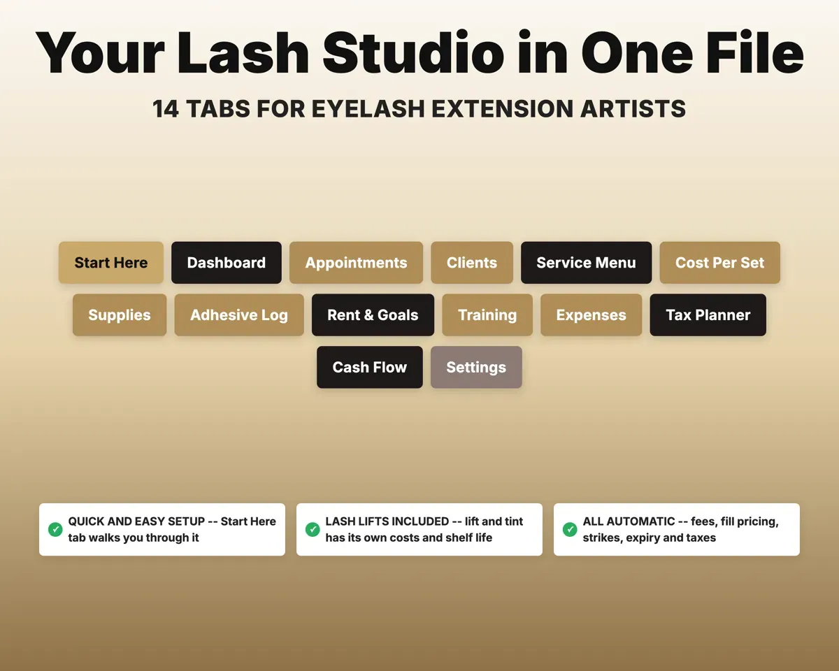 Lash Tech Business Tracker preview 7