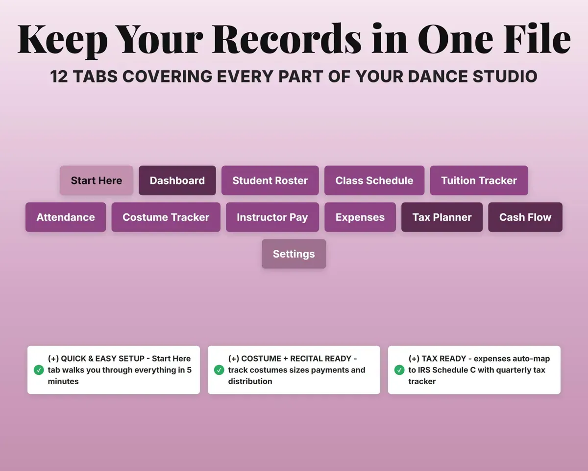 Dance Studio Business Tracker preview 7