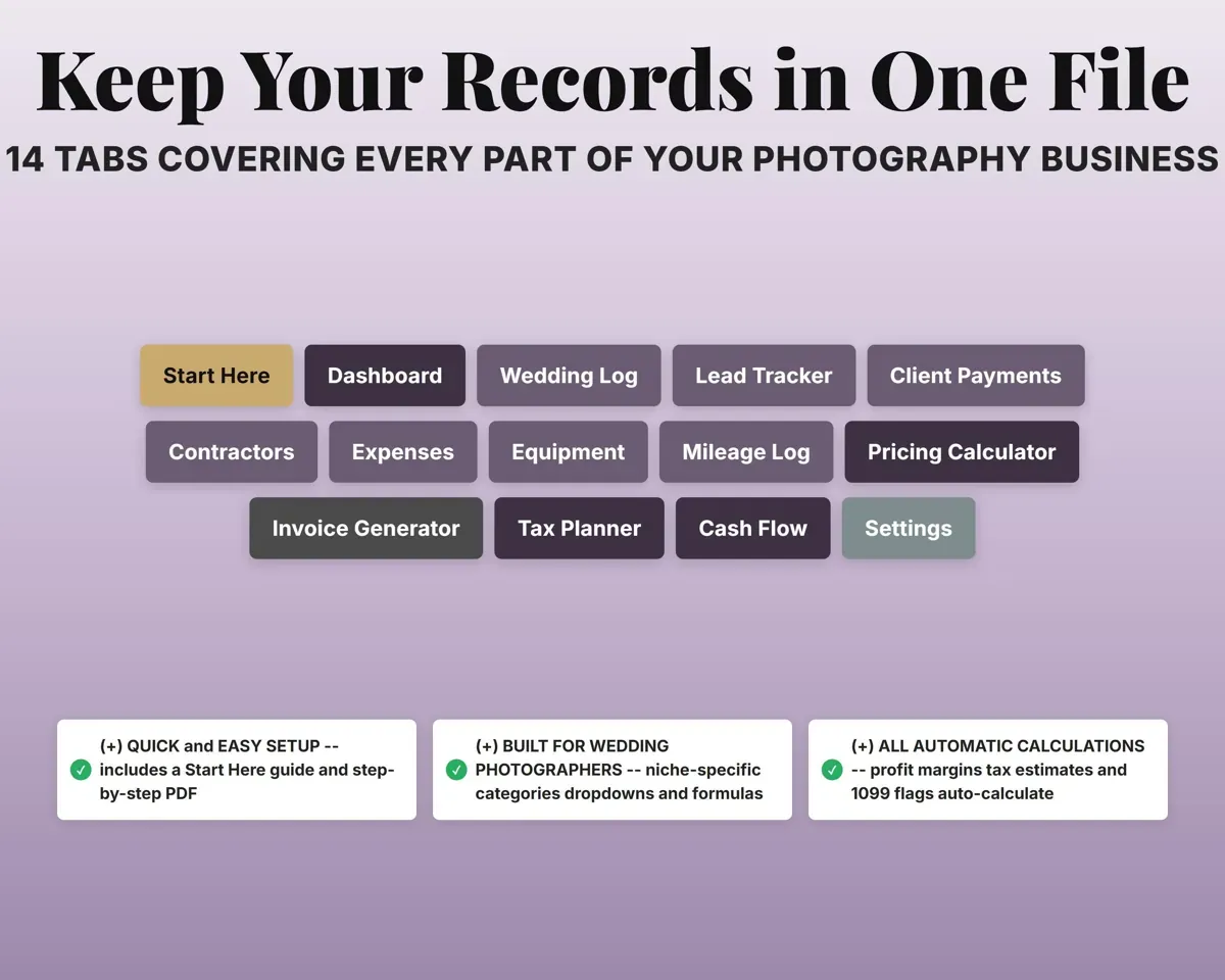 Wedding Photographer Business Planner preview 7