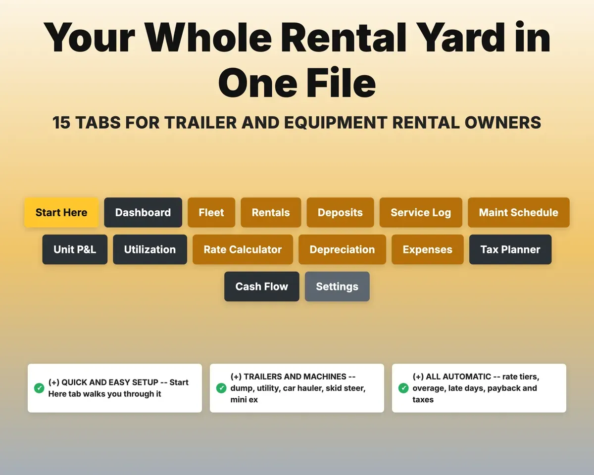 Equipment Rental Business Tracker preview 7