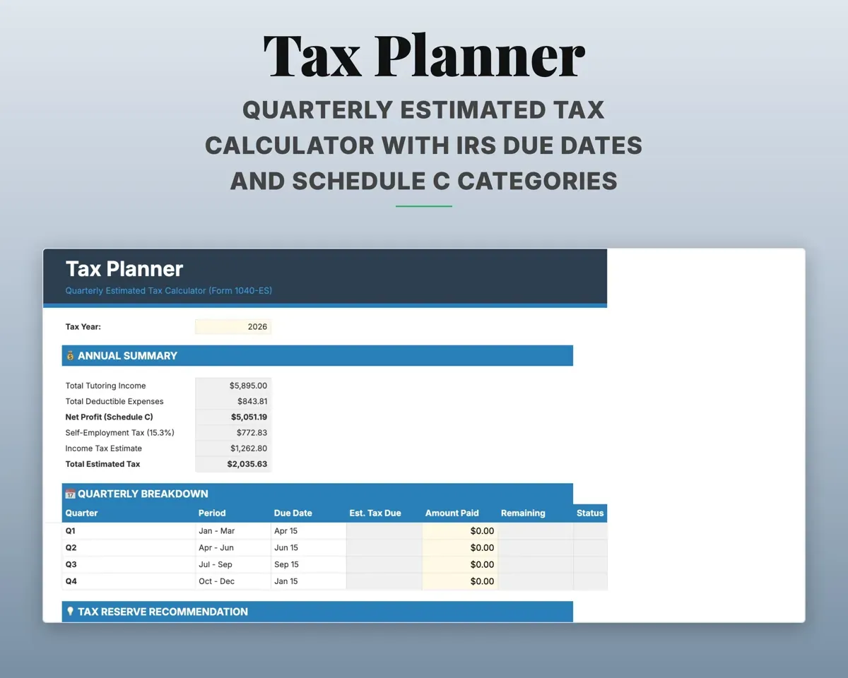 Tutoring Business Tracker preview 8