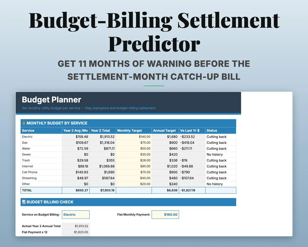 Utility Bill Tracker Spreadsheet preview 8
