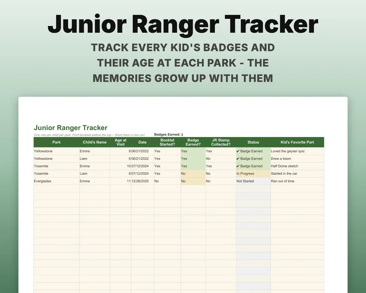 National Parks Checklist Tracker preview 8