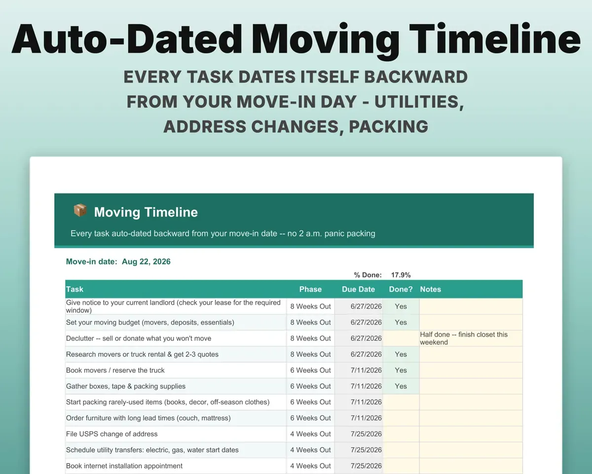 Apartment Tracker Spreadsheet preview 8