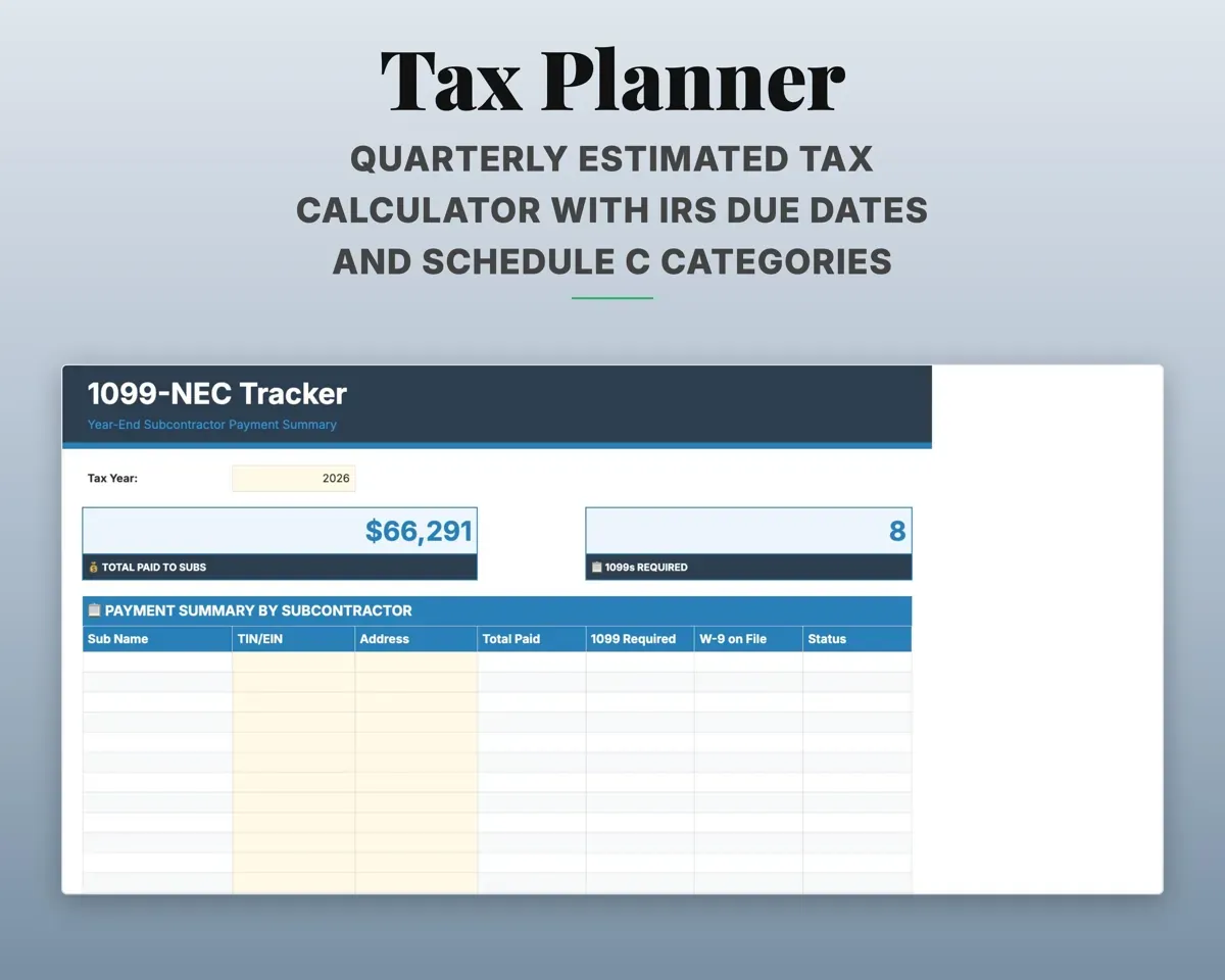 Subcontractor Management Tracker preview 8