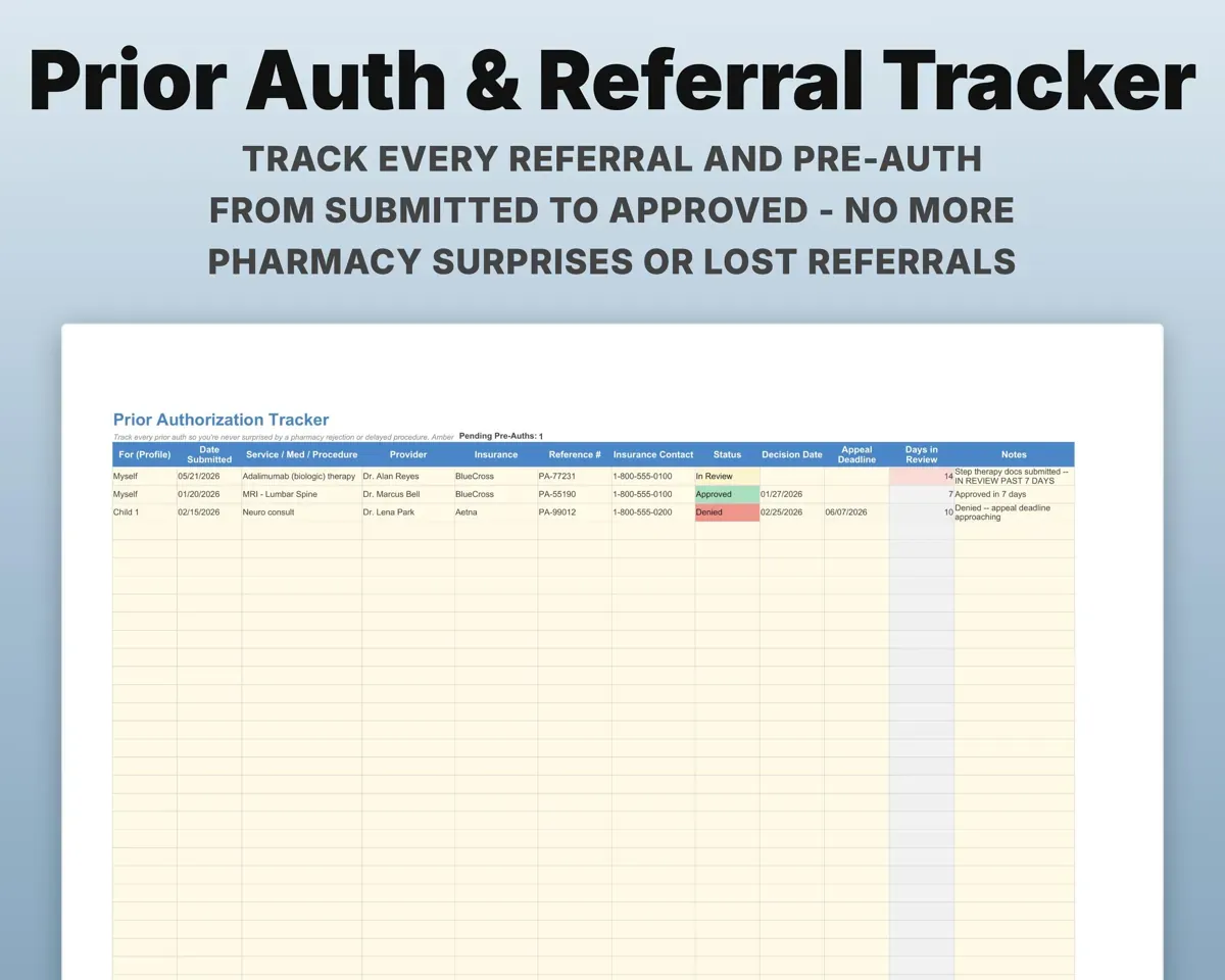 Medical Appointment Tracker Spreadsheet preview 8