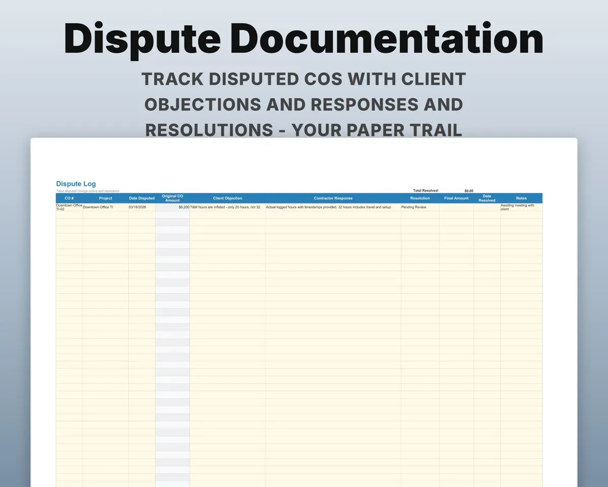Construction Change Order Template preview 8