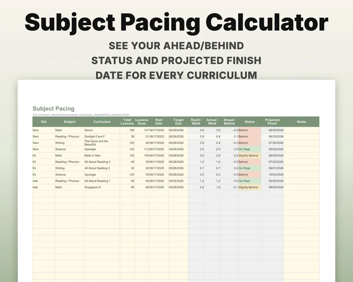 Homeschool Schedule Planner preview 8
