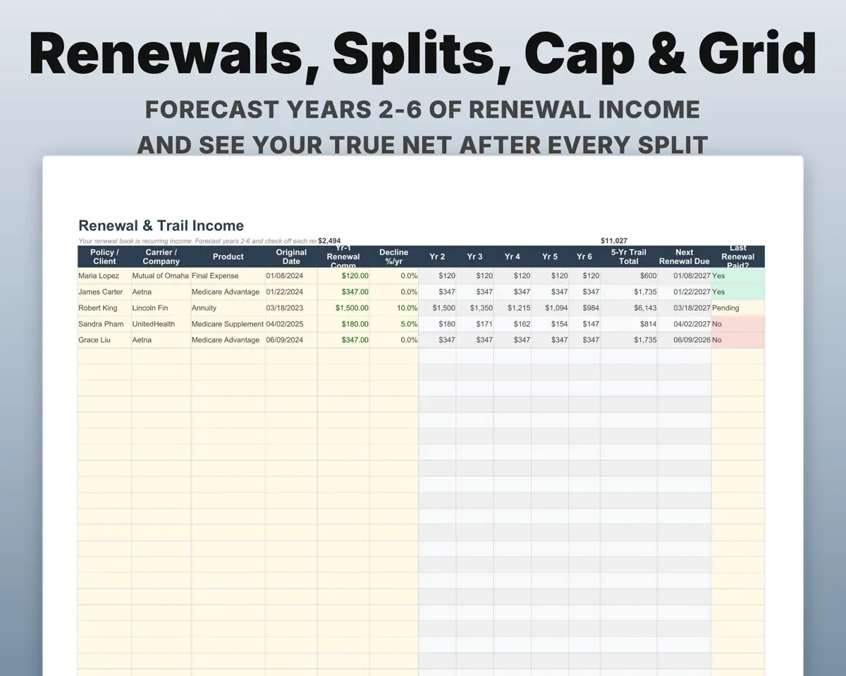Commission Tracker Spreadsheet preview 8