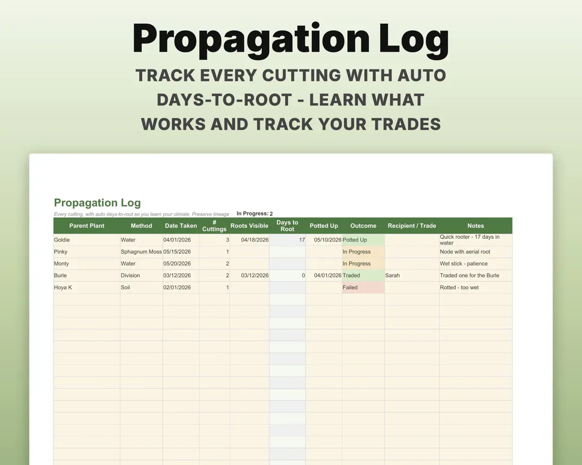 Houseplant Tracker Spreadsheet preview 8