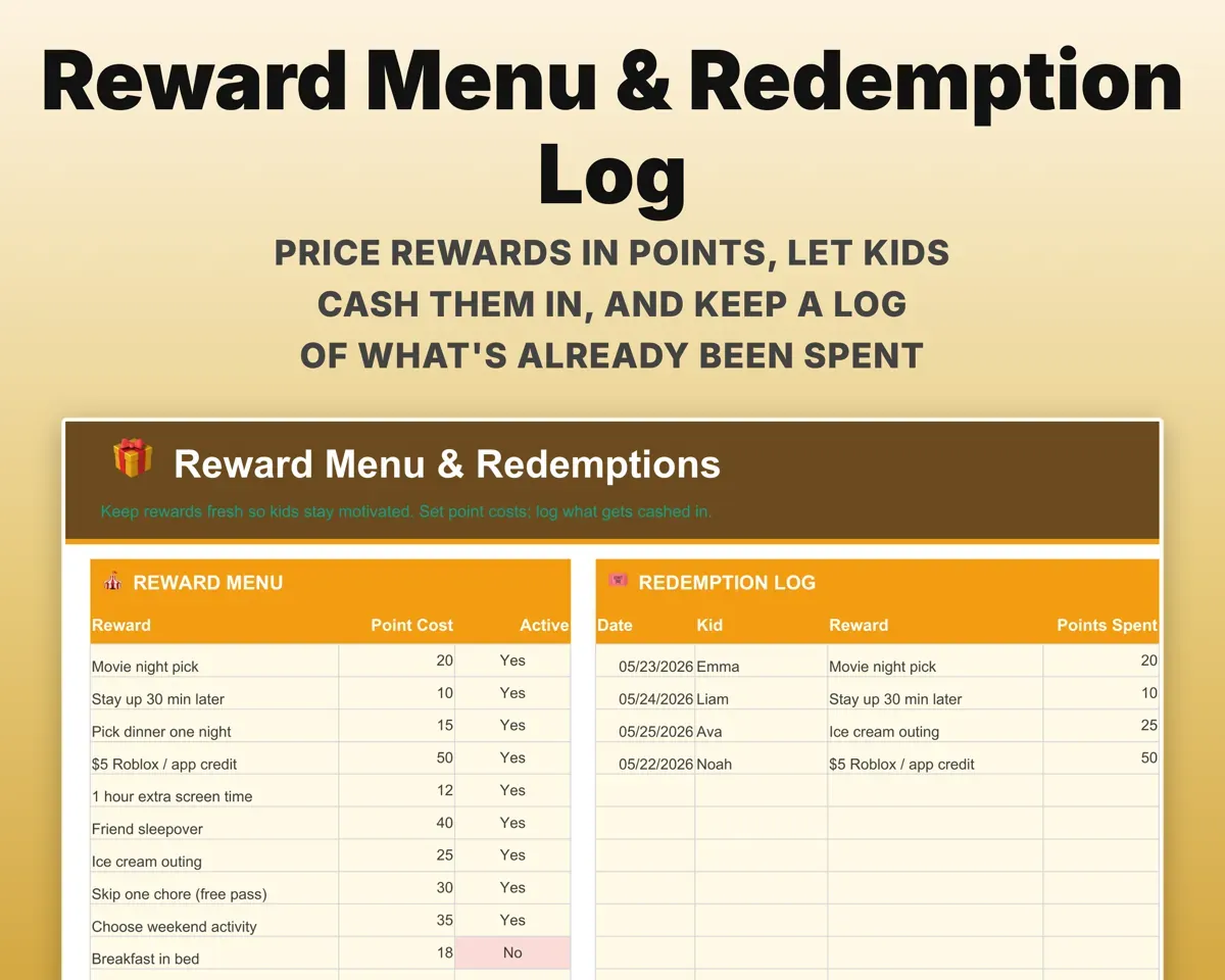 Kids Chore Chart & Allowance Tracker preview 8