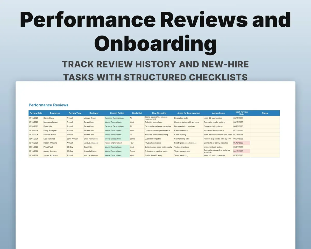Employee Tracker Spreadsheet preview 8