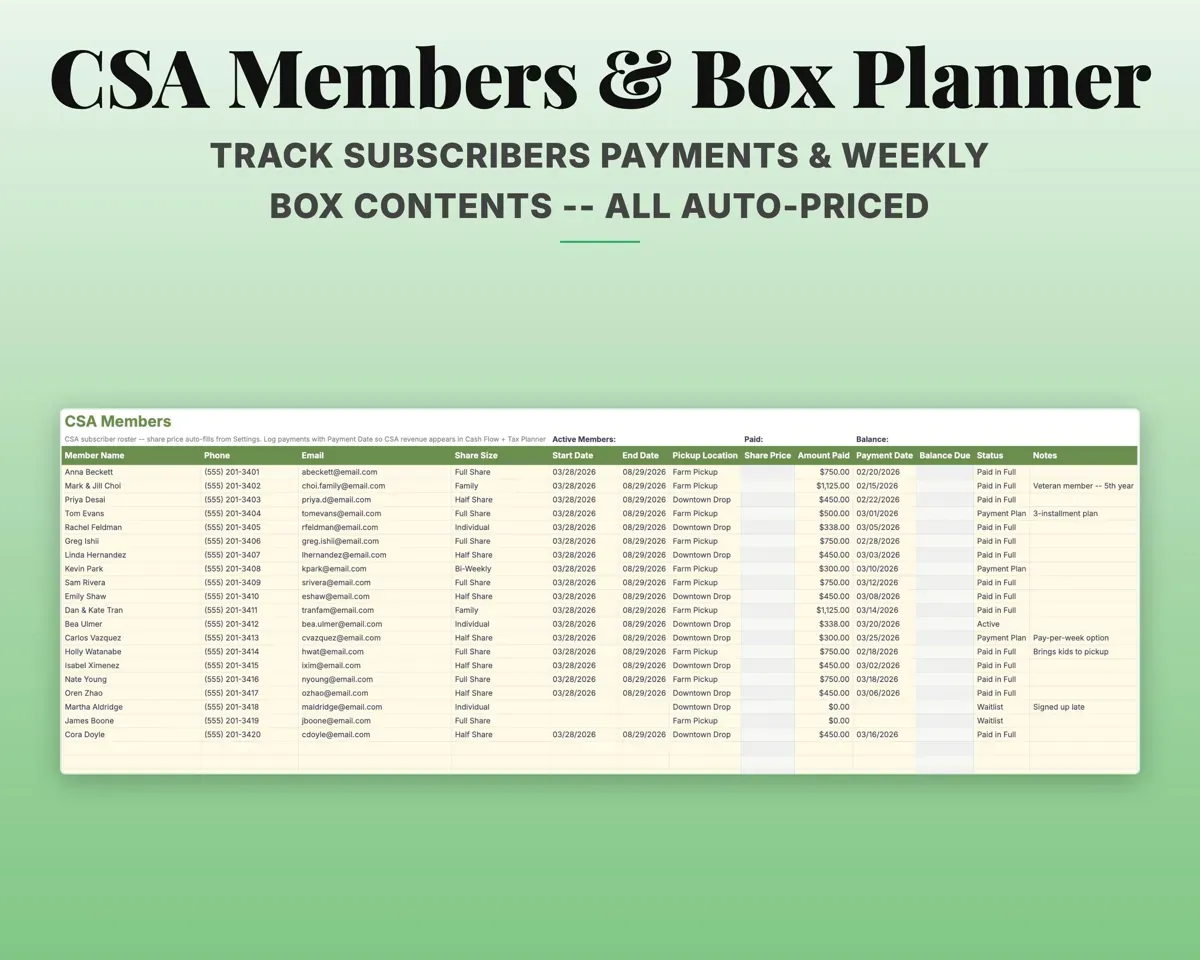 Market Garden Crop Planner preview 8