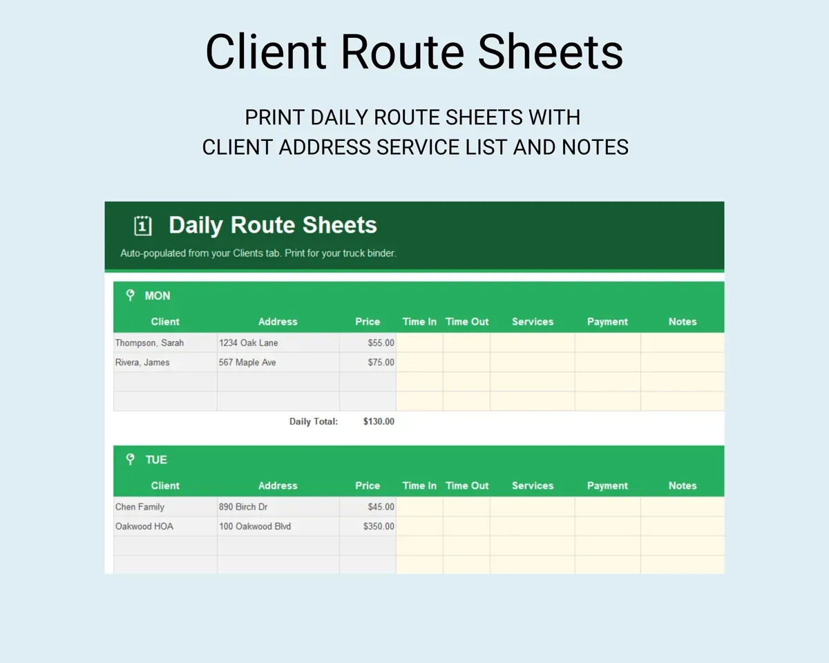 Lawn Care Business Tracker preview 8